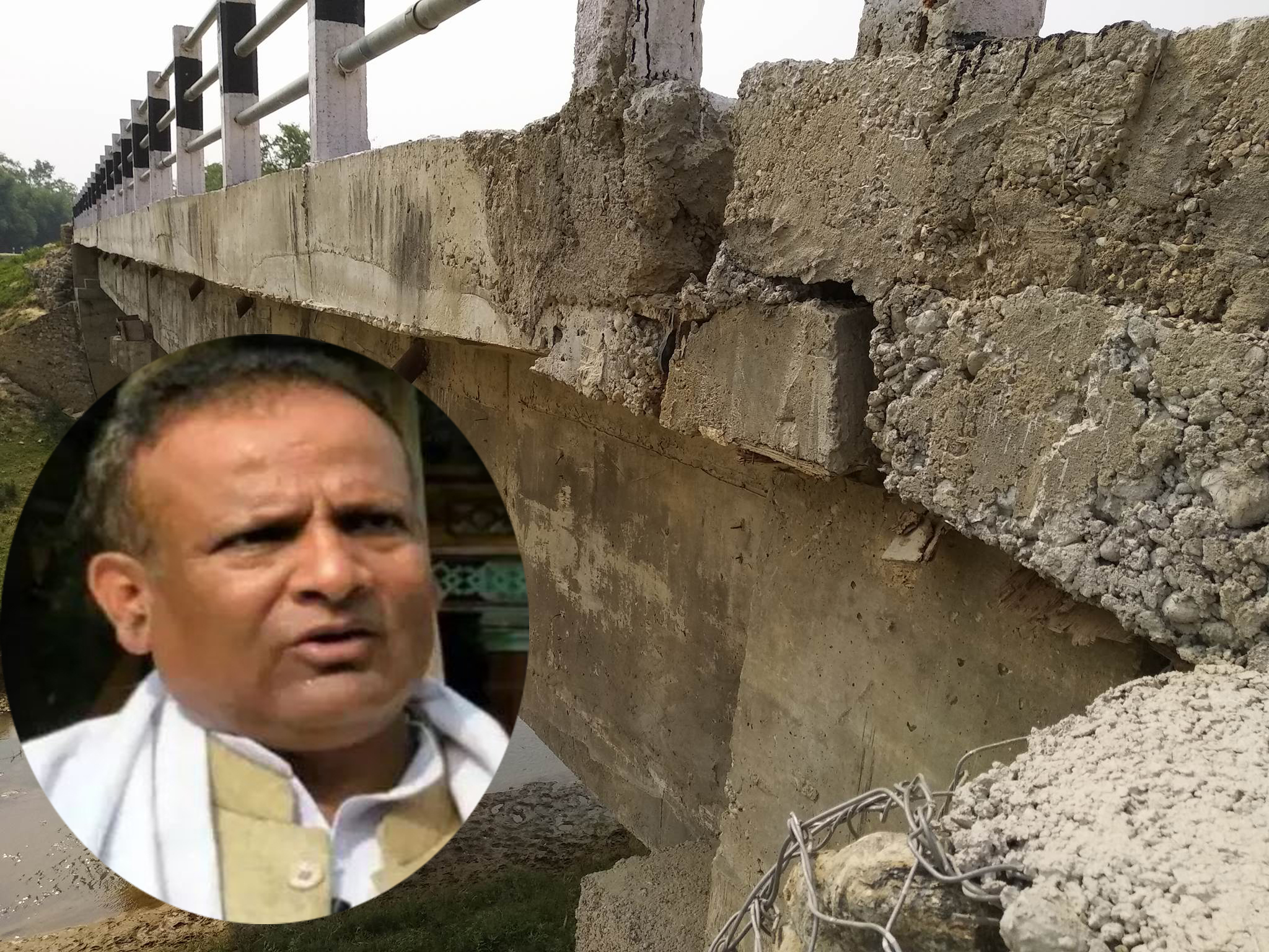 सांसद्को निर्माण कम्पनीको बदमासी: निर्माण नसकिँदै भाँचियो पुल, महालेखाले भन्यो 'गुणस्तरहीन काम'